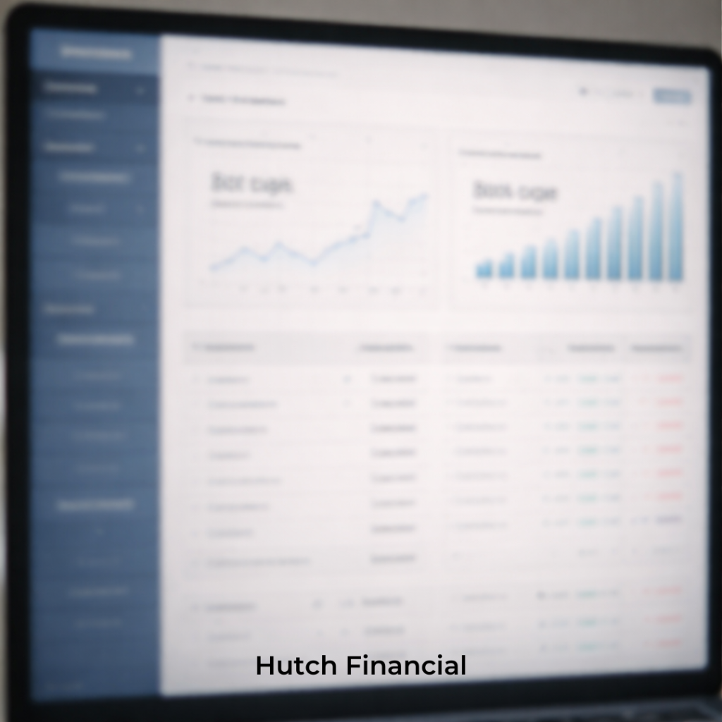 Out-of-focus financial dashboard illustrating uncertainty in cash flow forecasting and lack of financial visibility